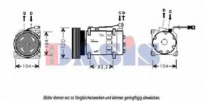 AKS DASIS 850782n -  Компрессор, кондиционер